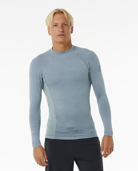 Rip Curl LS UPF 50+ Rash Vest ~ Dawn patrol blue marle