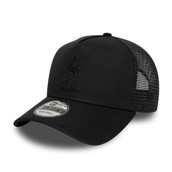 Liverpool FC Tonal Black 9FORTY A-Frame Trucker Adjustable Cap