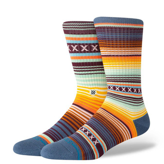 Curren St. Sea Blue Mens Crew Socks Stance Curren St. Sea Blue Mens Crew Socks Stance