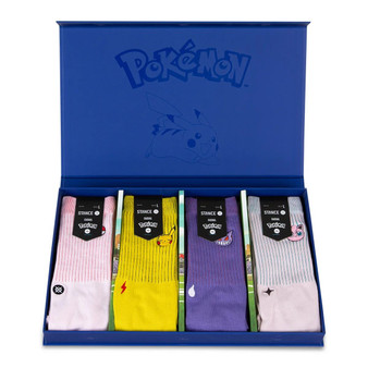 Pokemon Box Set Pack of 4 Mens Crew Socks Stance Pokemon Box Set Pack of 4 Mens Crew Socks Stance