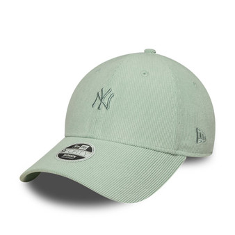 New York Yankees Womens Cord Pastel Green 9FORTY Adjustable New Era Cap