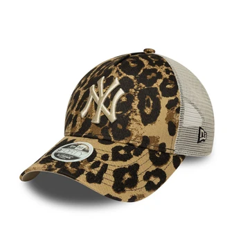 New York Yankees Womens Leopard Trucker 9Forty New Era Cap
