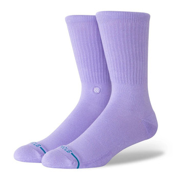 Stance Icon Crew Mens Neon Purple Socks