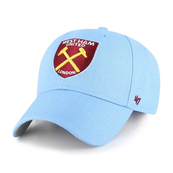 47 Brand Mens 6 panel Adjustable Cap ~ West Ham United FC Blue