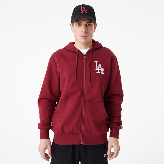 New Era Mens League Essential Crew Neck FZ Hoody ~ LA Dodgers