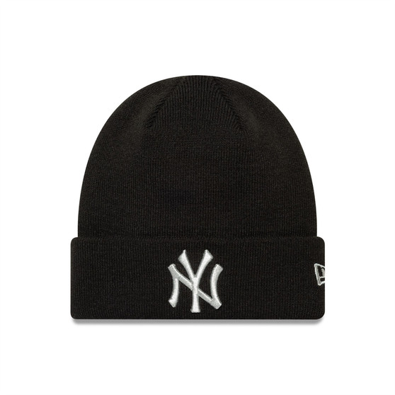 New York Yankees MLB Metallic Cuff Knit Beanie hat Black