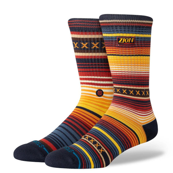 Curren Parks Mens Crew Socks Navy Stance