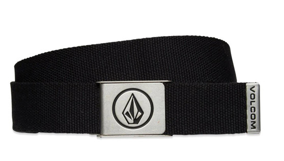 Volcom Mens Black Circle Web Belt with Bottle Opener