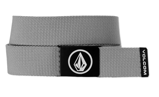 Volcom Mens Heather Grey Circle Web Belt with Bottle Opener