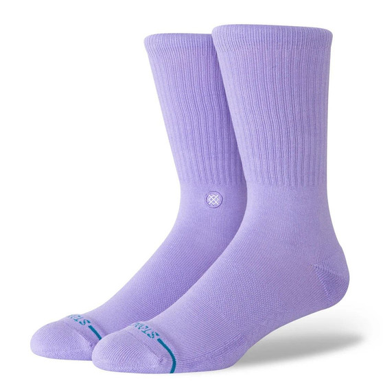 Stance Icon Crew Mens Neon Purple Socks
