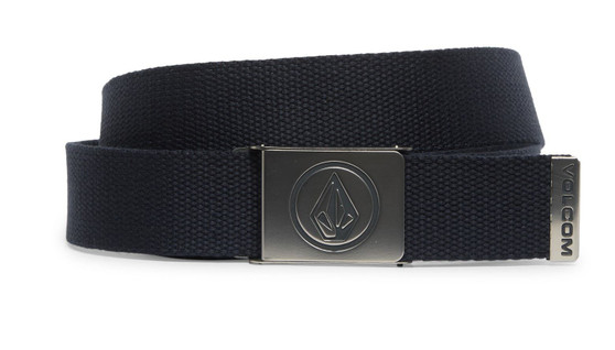 Volcom Mens Navy Blue Circle Web Belt with Bottle Opener