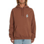 Volcom Men's Fleece Hoody ~ Iconic Stone PO brown