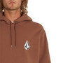 Volcom Men's Fleece Hoody ~ Iconic Stone PO brown