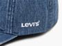 Levi Mens Adjustable Curve Denim Cap ~ Essential Jeans Blue