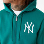 New Era Mens League Essential Crew Neck FZ Hoody ~ New York Yankees green