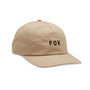 Fox Racing Mens Strapback Curve Peak Cap ~ Wordmark taupe