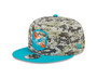 New Era Mens NFL Salute To Service Snapback 9Fifty Cap ~ 'Miami Dolphins' camo