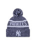 New Era Mens Knitted Jake Bobble Cuff Beanie ~ New York Yankees grey