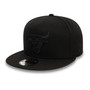 New Era Mens Monochrome 9Fifty Cap ~ Chicago Bulls black