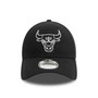 Chicago Bulls Metallic Outline Black 9FORTY Adjustable Cap