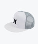 Hurley Icon Trucker Solid Flat Snapback Peak White Cap