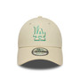 LA Dodgers Team Outline Cream 9FORTY Strapback Cap