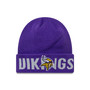 Minnesota Vikings NFL Wordmark Cuff Knit Beanie Hat Purple