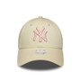 New York Yankees Womens MLB League Essential Cream 9FORTY Adjustable Cap
