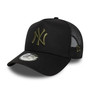 New York Yankees MLB League Essential Black 9FORTY A-Frame Trucker Adjustable Cap