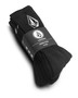 Volcom Stone Mens 3 pk Black 1/2 Crew Socks