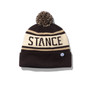 Stance Mens Cuff Knitted Pom Beanie ~ OG Pom black