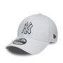 New York Yankees Outline 9Forty Adjustable White Cap