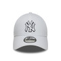 New York Yankees Outline 9Forty Adjustable White Cap