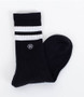 Hurley Low Tide Quarter Stripe Socks Black White