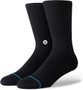 3 pack Icon  Mens Crew Black Black White Socks Stance