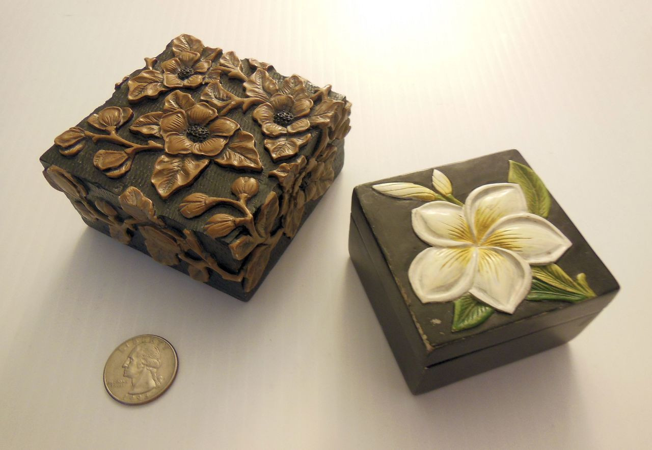 Large Marble Box with Flower