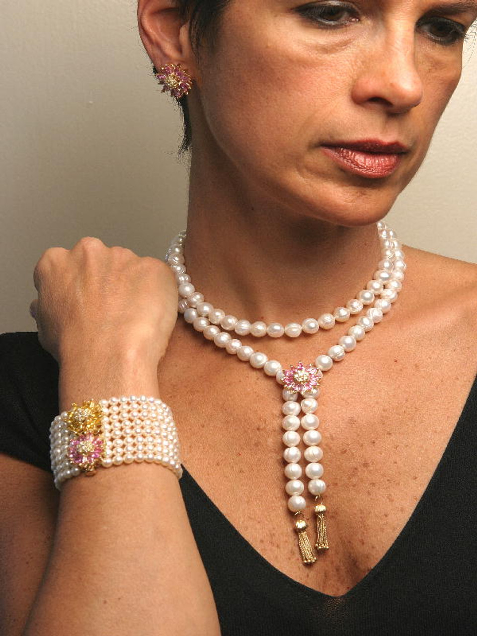 Mabe Pearl Enhancer with Diamonds