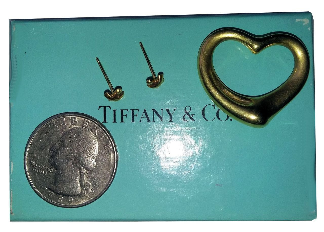 Tiffany & Co. X Elsa Peretti Sterling Silver Open Heart Scarf Ring