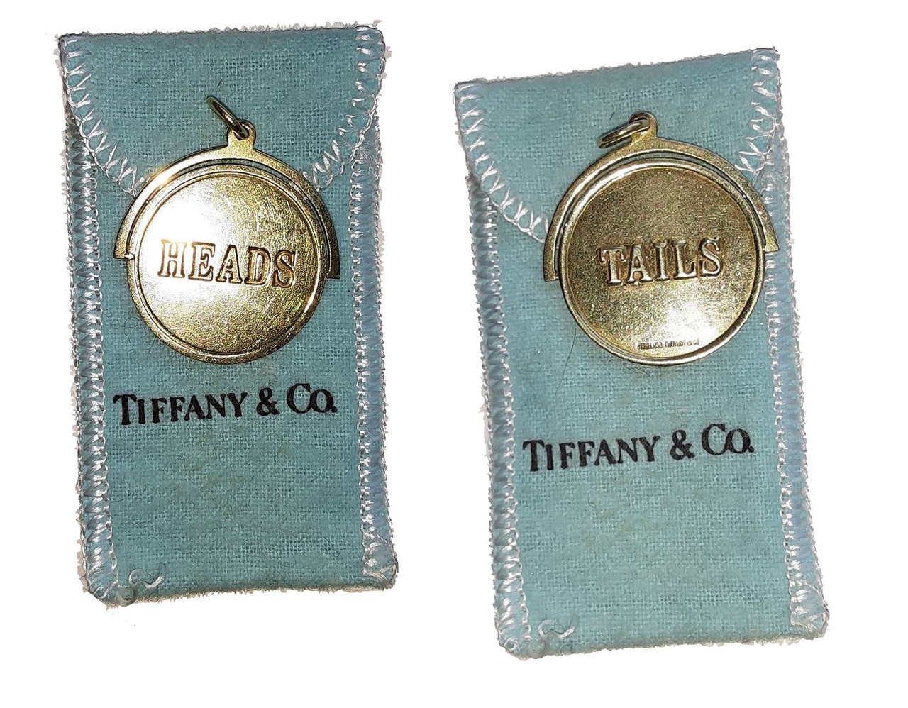 Tiffany & Co Vintage Spinning Heads and Tails Coin Pendant Necklace