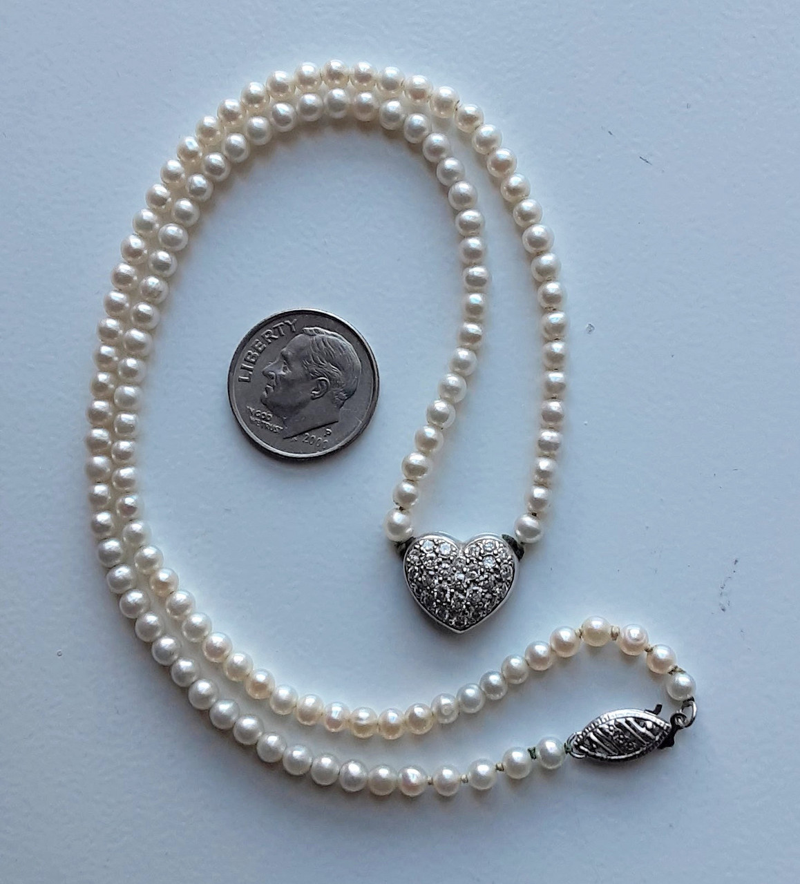 Small 4-5mm Genuine Natural White Freshwater Rice-shaped Pearl Necklace  18'' | eBay
