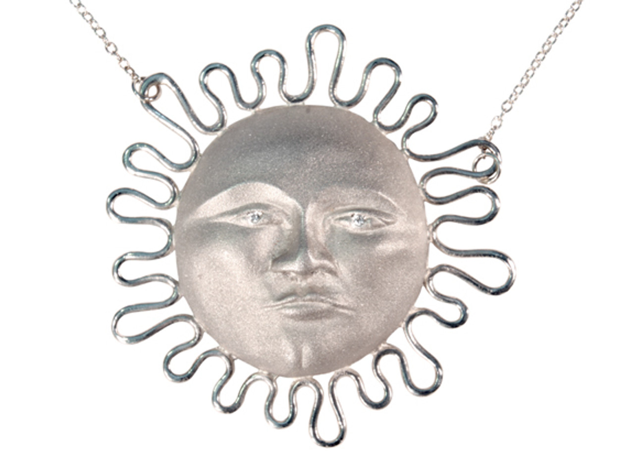 Amazon.com: Boho Silver Sun Necklace on Black Cord, Celestial Pendant  Necklace for Women, Cute Hippie Jewelry : Handmade Products