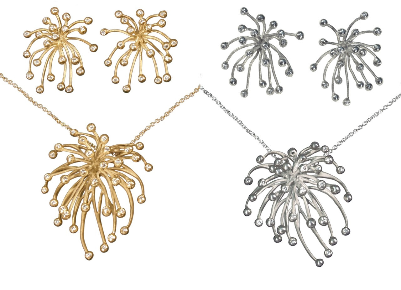 Superstar Earrings. Fireworks-14K gold with diamonds: Life is a ...