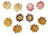 Gemstone Daisy Clip Enhancer for Pearls or Cords. 18K Gold & Semi Precious Stone Necklace