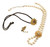 Gemstone Daisy Clip Enhancer for Pearls or Cords. 18K Gold & Semi Precious Stone Necklace