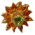 Gemstone Daisy Clip Enhancer for Pearls or Cords. 18K Gold & Semi Precious Stone Necklace