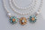 Colorful Gemstone Daisy Flower Custom Made Necklaces and Bracelets. Daisies Made to Order