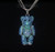 Sparkle, Wiggly, Teddy Bear Pendant/Necklace in Blue Crystals & Moving Arms & Legs Sparkle, Wiggly, Teddy Bear Pendant/Necklace in Blue Crystals & Moving Arms & Legs