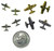 Custom Design: Airplane Stud Earrings- 18K Gold: 12mm
