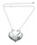 Love is Everywhere Swan Heart Necklace: Sterling Silver with Diamonds
