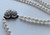 Vintage Mini Diamond Heart on Tiny Pearl Necklace 14K White Gold, Possibly Tiffany & Co  Vintage Mini Diamond Heart on Tiny Pearl Necklace 14K White Gold, Possibly Tiffany & Co